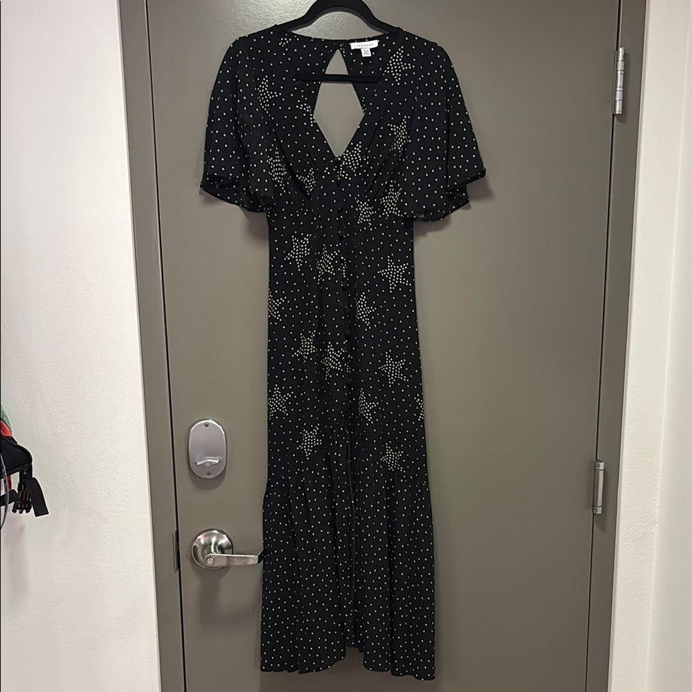 Topshop Black and White Plunge Sundress